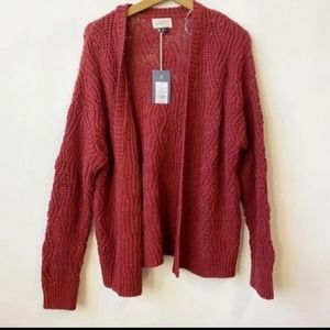 NWT UNIVERSAL THREAD XXL RED KNIT CARDIGAN